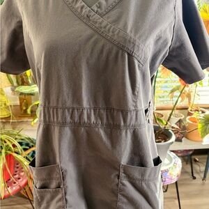 Dickies Women's Gray Scrub Top